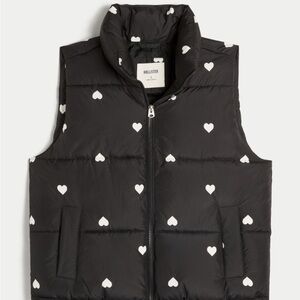 Hollister Women’s Heart Pattern Puffer Vest